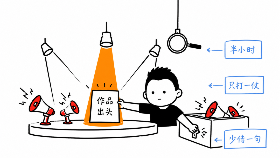 让作品替你出头(半小时/只打一仗/少传一句)