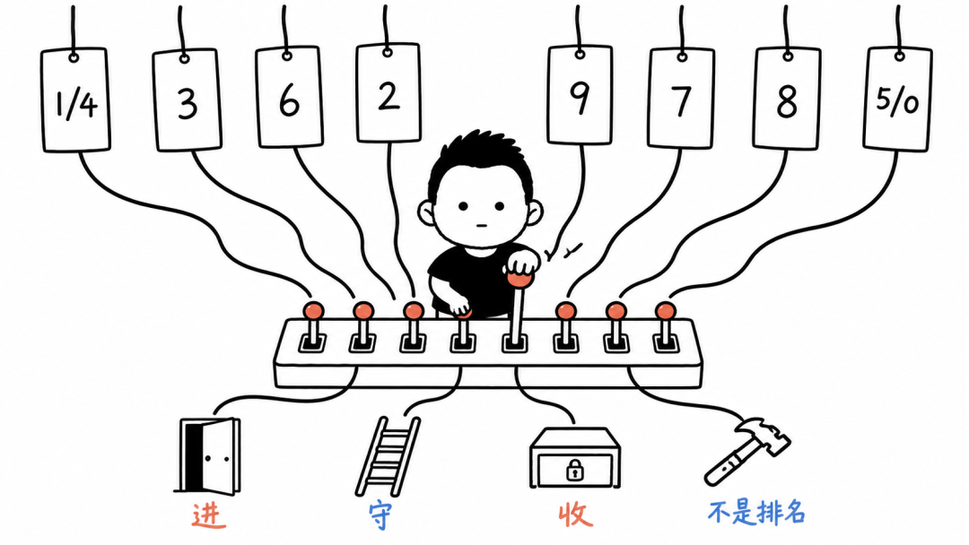 九个月运势只有一组进/守/收开关